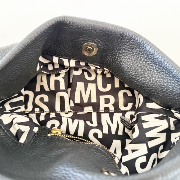 Marc By Marc Jacobs Bag Classic Q Hillier Pebbled Leather Hobo Minimalist Black - Picture 10 of 16